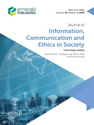 cover image of Journal of Information, Communication and Ethics in Society, Volume 18, Number 2